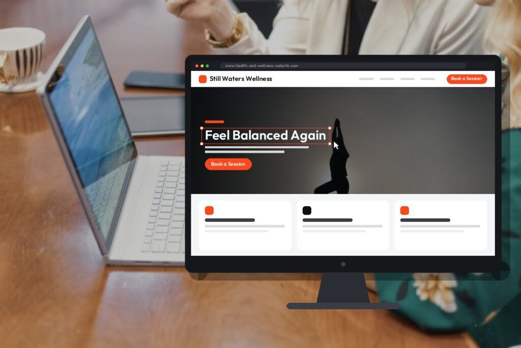Netwexus team designing a health and wellness website on screen