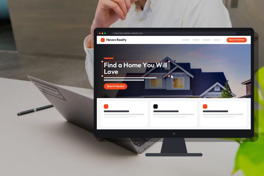 Netwexus team designing a real estate website on screen