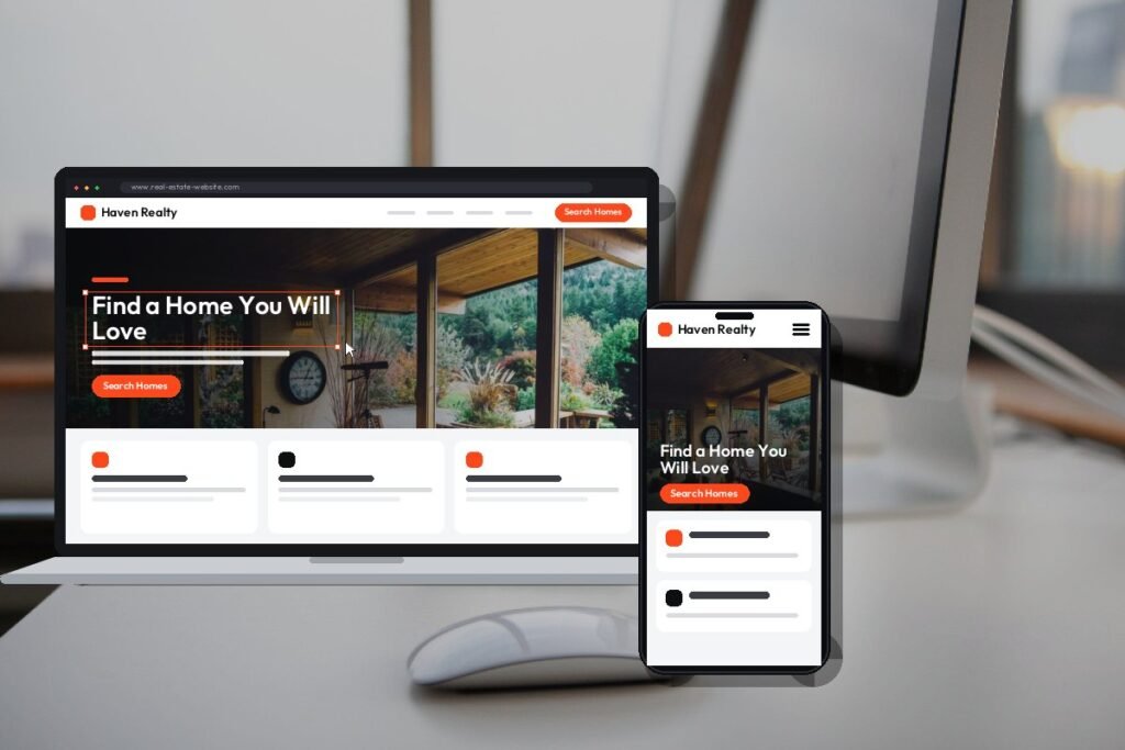 Netwexus team designing a real estate website on screen
