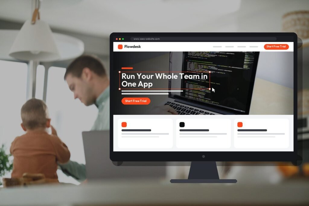 Netwexus team designing a saas website on screen