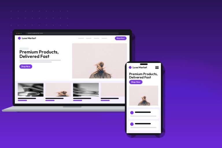 WooCommerce Store Development project shown on desktop and mobile